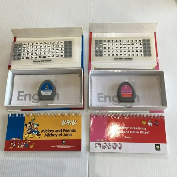 Cricut Disney Cartridge Bundle Lot of 6 Mickey Hello Kitty Tinker bell Belle - Picture 9 of 10